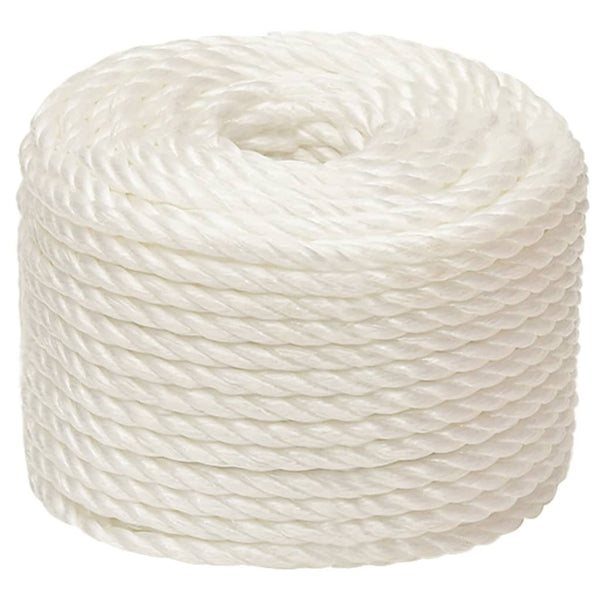 vidaXL Work Rope White 12 mm 500 m Polypropylene
