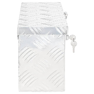 vidaXL Storage Box Silver 50x15x20.5 cm Aluminium