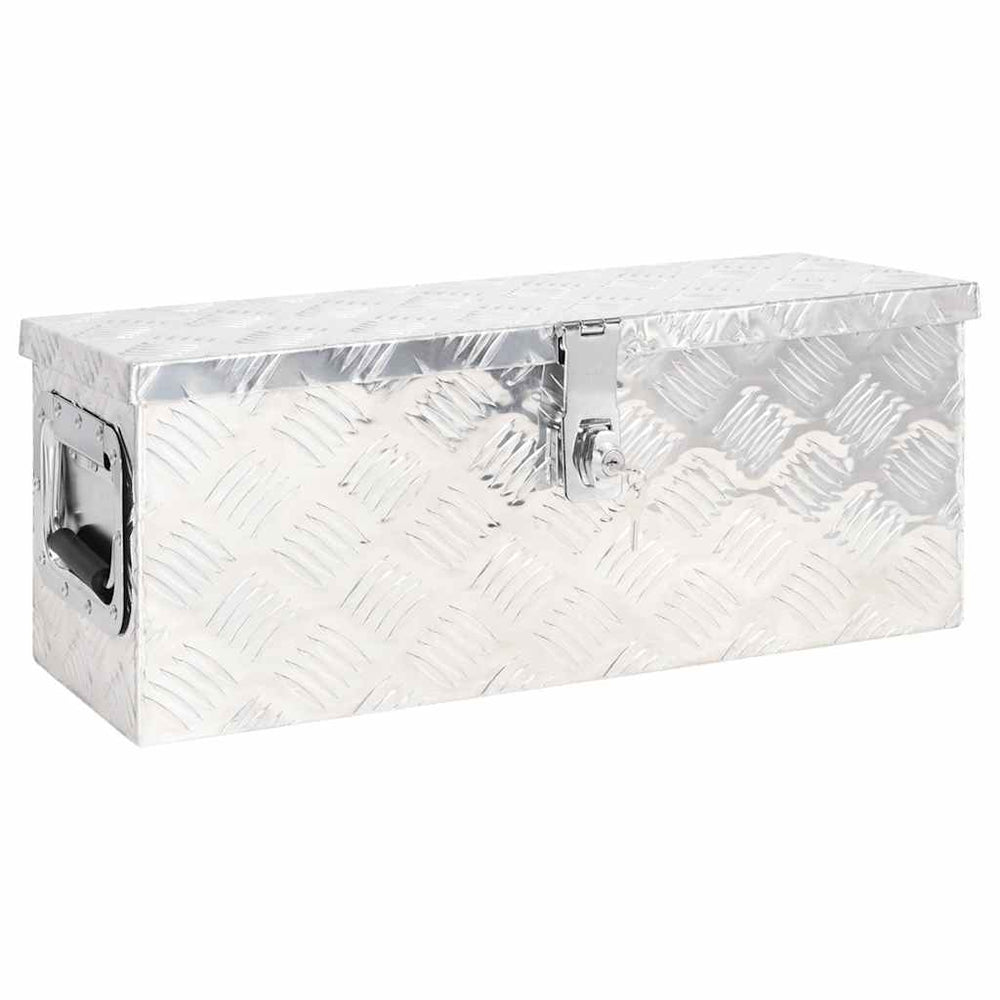 vidaXL Storage Box Silver 60x23.5x23 cm Aluminum