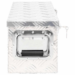 vidaXL Storage Box Silver 60x23.5x23 cm Aluminum