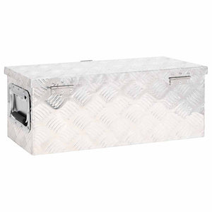 vidaXL Storage Box Silver 60x23.5x23 cm Aluminum
