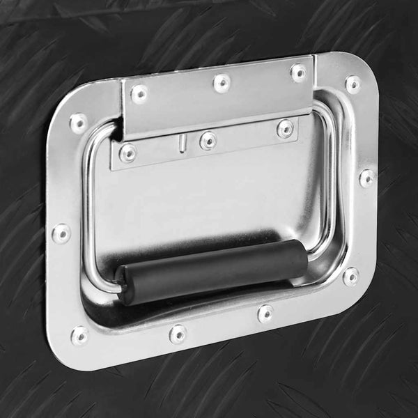 vidaXL Storage Box Black 60x23.5x23 cm Aluminium