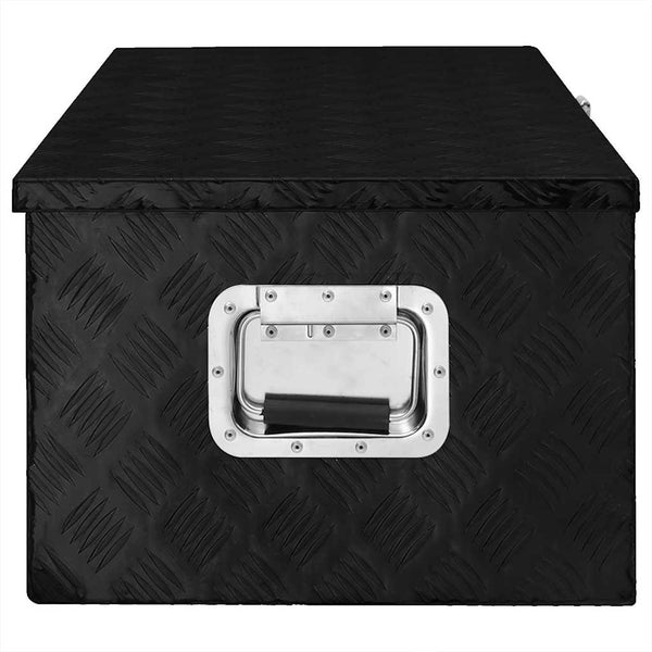 vidaXL Storage Box Black 90x47x33.5 cm Aluminium