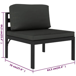 vidaXL 10-Piece Garden Lounge Set with Cushions Aluminum Anthracite