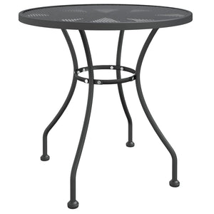 vidaXL 3-Piece Outdoor Dining Set Expanded Metal Anthracite