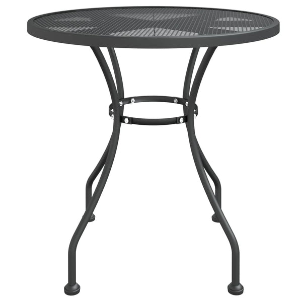 vidaXL 3-Piece Outdoor Dining Set Expanded Metal Anthracite