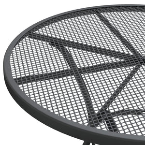 vidaXL 3-Piece Outdoor Dining Set Expanded Metal Anthracite