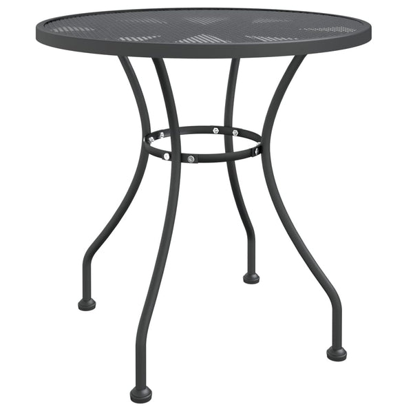 vidaXL 3-Piece Outdoor Dining Set Expanded Metal Anthracite