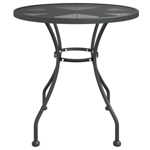 vidaXL 3-Piece Outdoor Dining Set Expanded Metal Anthracite