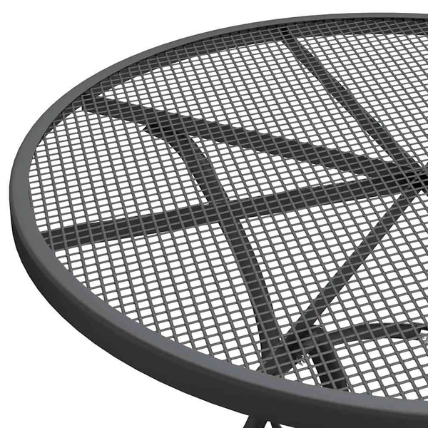 vidaXL 3-Piece Outdoor Dining Set Expanded Metal Anthracite