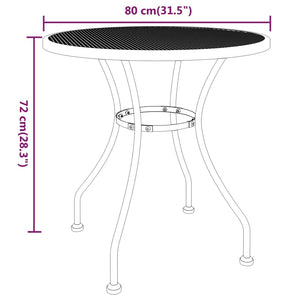 vidaXL 3-Piece Outdoor Dining Set Expanded Metal Anthracite
