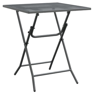 vidaXL 3-Piece Outdoor Dining Set Expanded Metal Anthracite