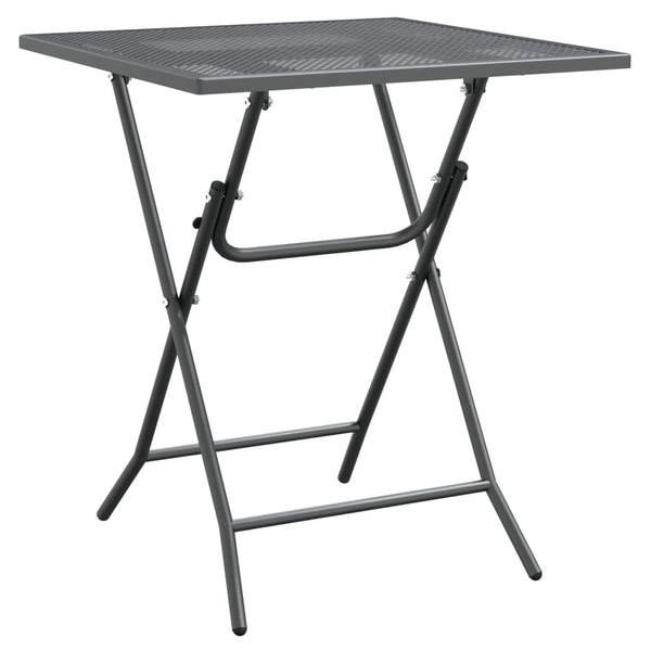 vidaXL 3-Piece Outdoor Dining Set Expanded Metal Anthracite