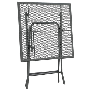 vidaXL 3-Piece Outdoor Dining Set Expanded Metal Anthracite