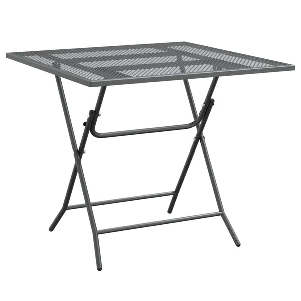 vidaXL 3-Piece Outdoor Dining Set Expanded Metal Anthracite