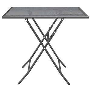 vidaXL 3-Piece Outdoor Dining Set Expanded Metal Anthracite