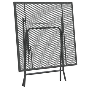 vidaXL 3-Piece Outdoor Dining Set Expanded Metal Anthracite