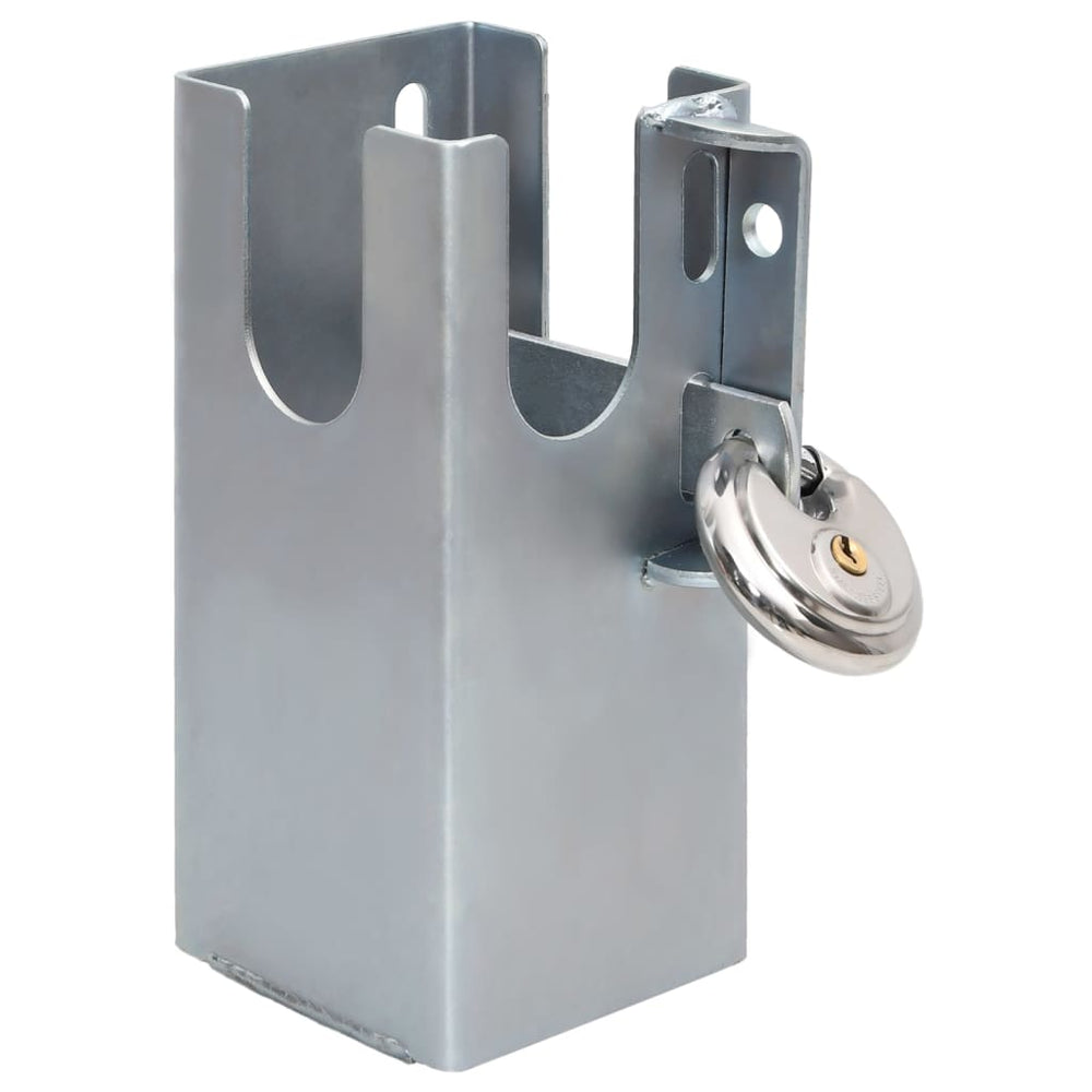 vidaXL Trailer Lock Silver 11x11x23.5 cm Steel