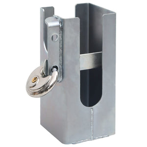 vidaXL Trailer Lock Silver 11x11x23.5 cm Steel