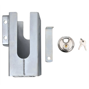 vidaXL Trailer Lock Silver 11x11x23.5 cm Steel