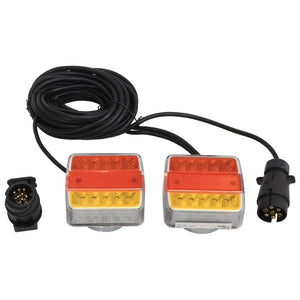vidaXL Trailer Lights 2 pcs. Red 10.5x7.5x10 cm 12V LED Bulbs