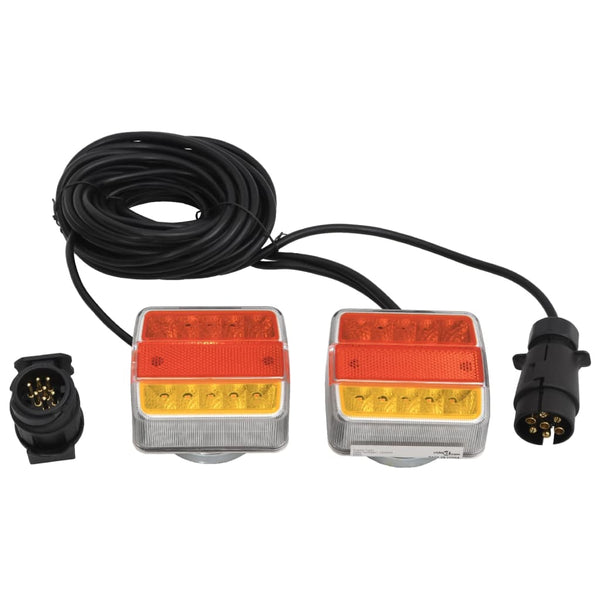 vidaXL Trailer Lights 2 pcs. Red 10.5x7.5x10 cm 12V LED Bulbs