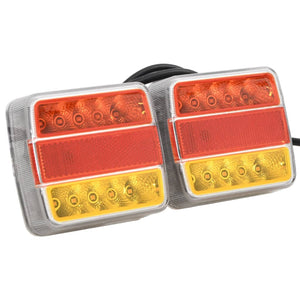 vidaXL Trailer Lights 2 pcs. Red 10.5x7.5x10 cm 12V LED Bulbs