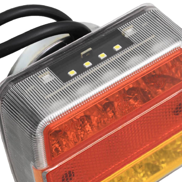 vidaXL Trailer Lights 2 pcs. Red 10.5x7.5x10 cm 12V LED Bulbs