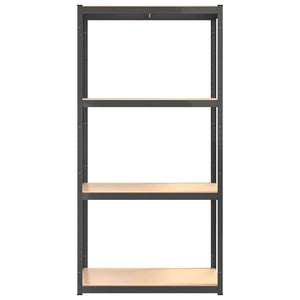 vidaXL Storage Rack with 4 Shelves Anthracite Steel & Engineered Wood