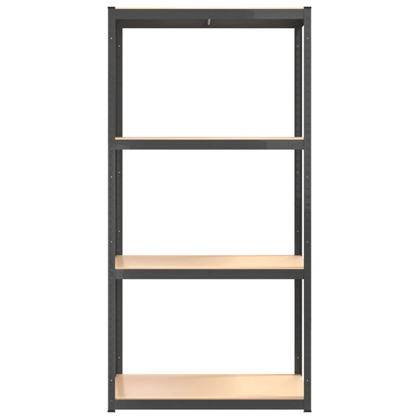 vidaXL Storage Rack with 4 Shelves Anthracite Steel & Engineered Wood