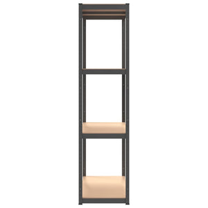 vidaXL Storage Rack with 4 Shelves Anthracite Steel & Engineered Wood