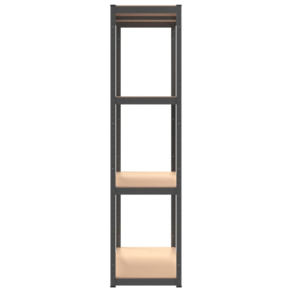 vidaXL Storage Rack with 4 Shelves Anthracite Steel & Engineered Wood