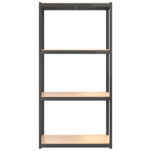 vidaXL Shelves with 4 Tiers 2 pcs Anthracite Steel & Engineered Wood