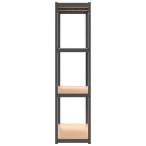 vidaXL Shelves with 4 Tiers 2 pcs Anthracite Steel & Engineered Wood