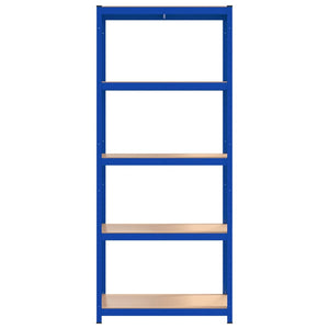 vidaXL 5-Tier Shelving Units 3 pcs Blue Steel and Engineered Wood