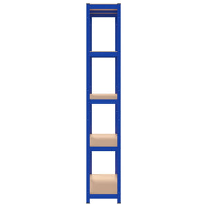 vidaXL 5-Tier Shelving Units 3 pcs Blue Steel and Engineered Wood