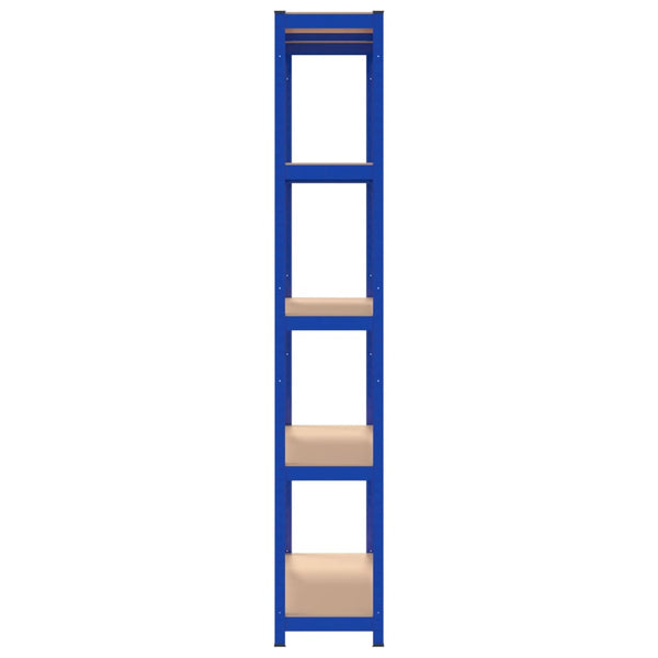 vidaXL 5-Tier Shelving Units 3 pcs Blue Steel and Engineered Wood