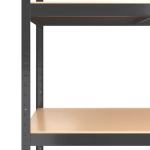 vidaXL 5-Shelf Storage Rack Anthracite Steel & Engineered Wood