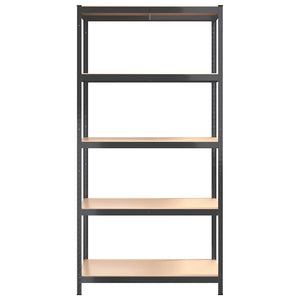vidaXL 5-Shelf Storage Rack Anthracite Steel & Engineered Wood