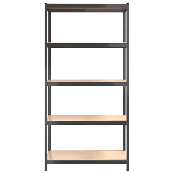 vidaXL 5-Shelf Storage Rack Anthracite Steel & Engineered Wood