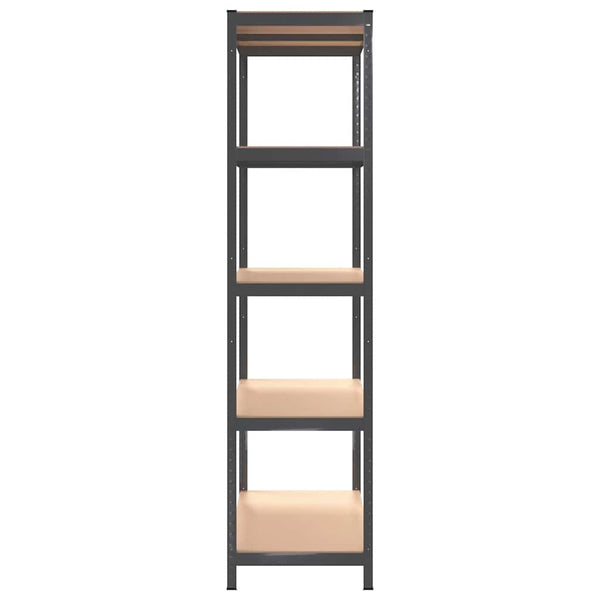 vidaXL 5-Shelf Storage Rack Anthracite Steel & Engineered Wood
