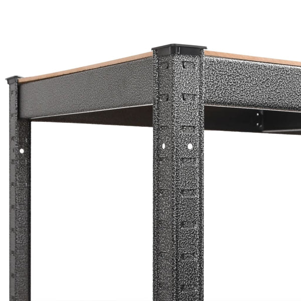 vidaXL 5-Tier Shelving Unit Grey Steel & Engineered Wood