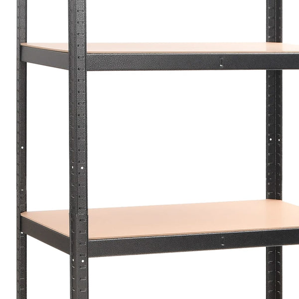 vidaXL 5-Tier Shelving Unit Grey Steel & Engineered Wood