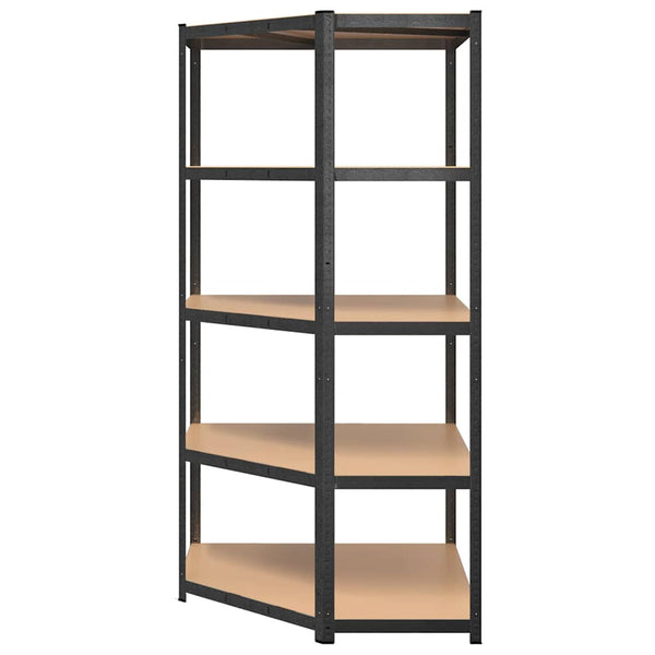 vidaXL Corner Heavy Duty Rack 5 Tiers Grey Steel & Engineered Wood