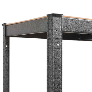 vidaXL Corner Heavy Duty Rack 5 Tiers Grey Steel & Engineered Wood