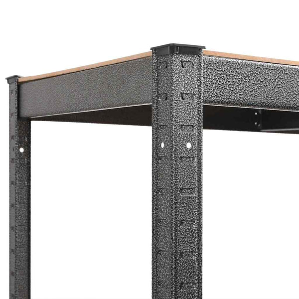 vidaXL Corner Heavy Duty Rack 5 Tiers Grey Steel & Engineered Wood