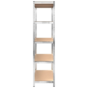 vidaXL 5-Tier Storage Rack Silver Steel & Engineered Wood