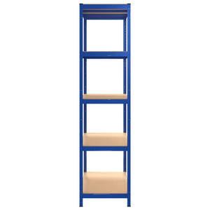 vidaXL 5-Tier Storage Rack Blue Steel & Engineered Wood