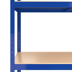 vidaXL 5-Tier Storage Rack Blue Steel & Engineered Wood