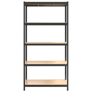 vidaXL 5-Shelf Storage Rack Anthracite Steel & Engineered Wood